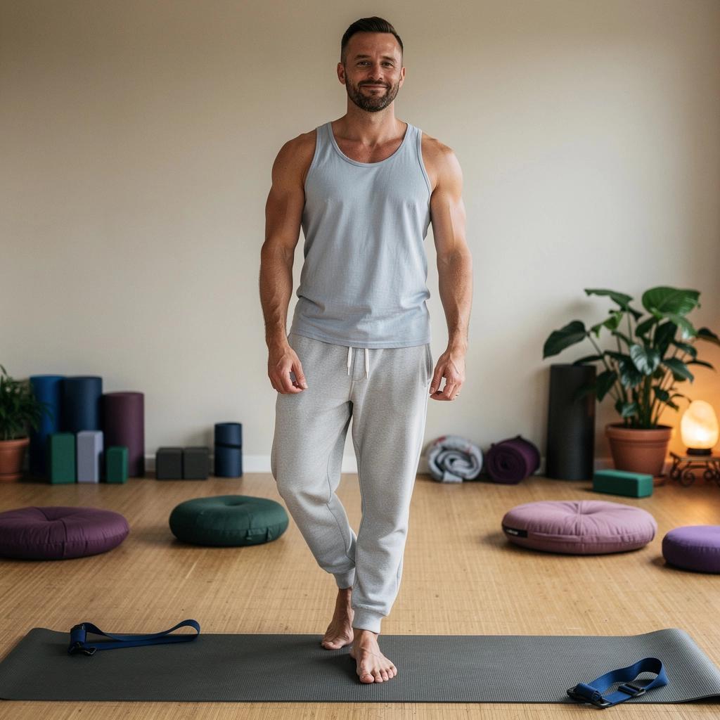 Persona en una postura de niño, demostrando una conexión profunda con el suelo.